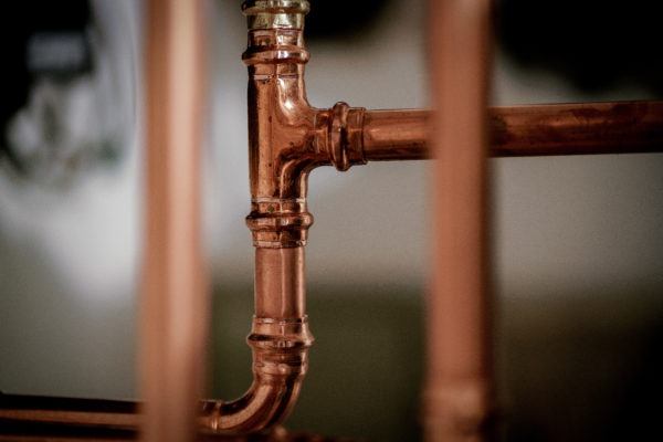 New shiny copper pipes in American Fork, UT